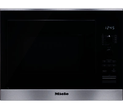 MIELE  M6022SC Built-in Microwave with Grill - Black & Stainless Steel